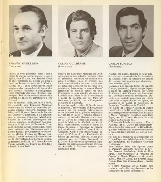 <span><p>Programa da produ��o “Lucia de Lammermoor” do TNSC, 1981-1982 e bilhete para a sess�o da tarde ? 31/1/1982.</p></span>