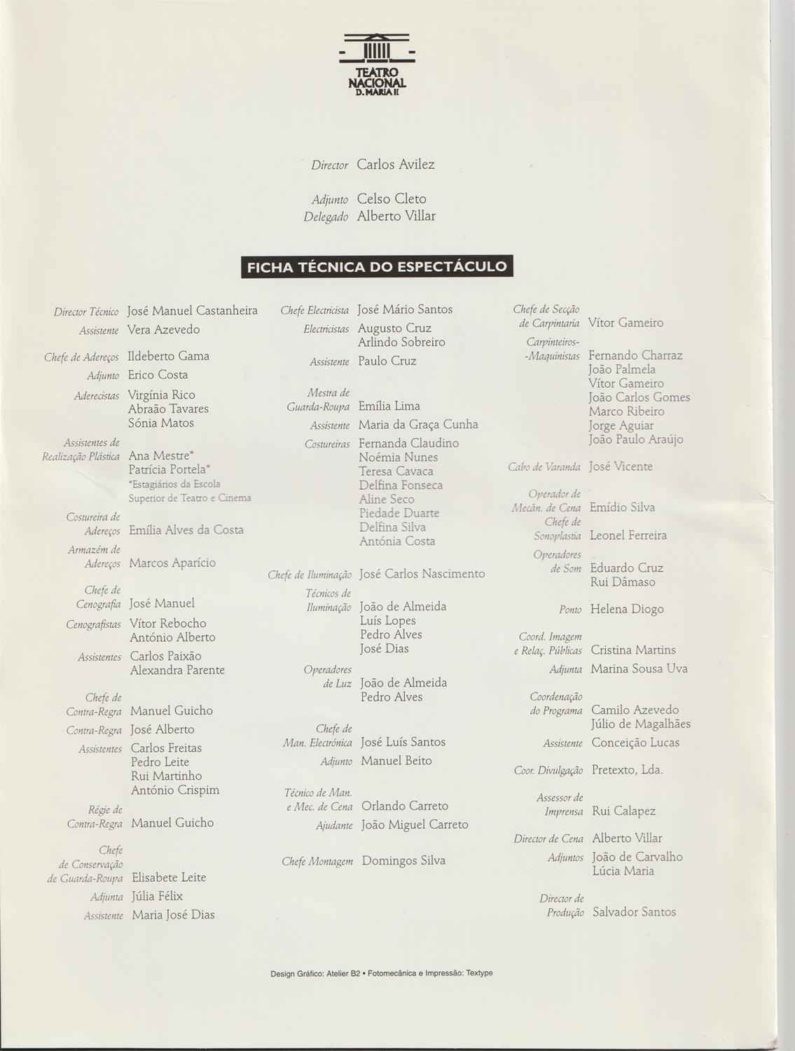 <span><p>Programa da �pera "Falar Verdade a Mentir" de Almeida Garrett. Digitaliza��o da capa e da ficha t�cnica do espect�culo.</p></span>