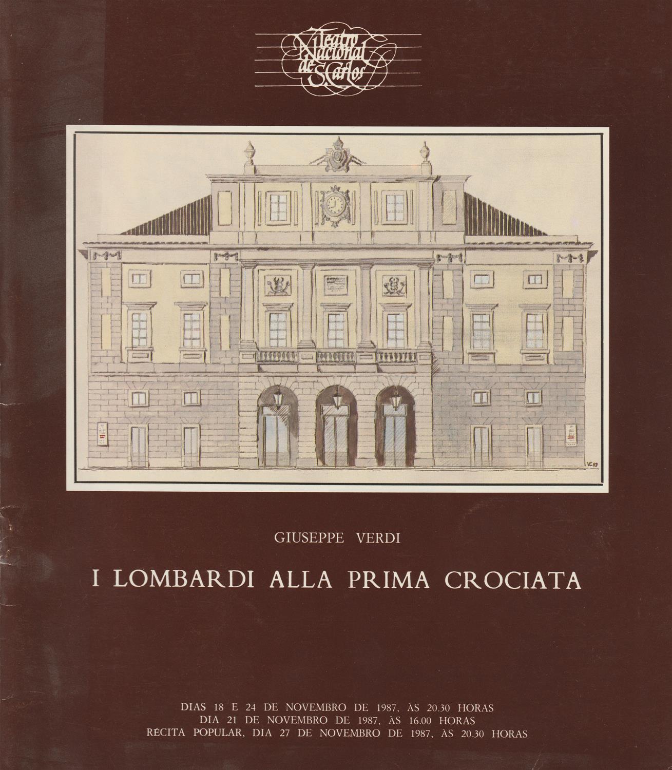 <span><p>Programa da �pera "I Lombardi alla Prima Crociata", de Verdi. Digitaliza��o da capa e da ficha t�cnica do espect�culo (3 p�ginas).</p></span>