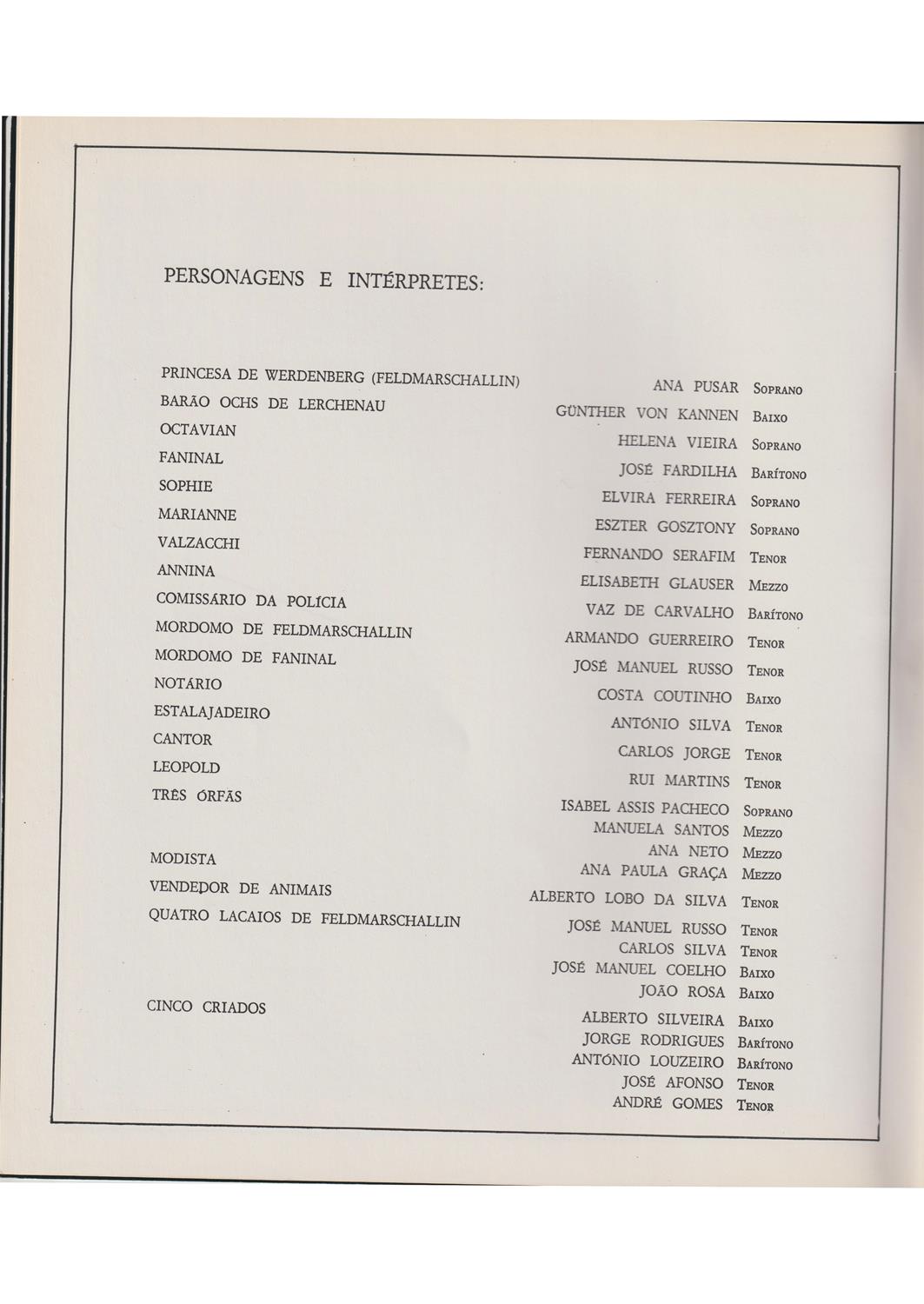 <span><p>Programa de temporada da �pera "Cavaleiro da Rosa" do TNSC de 1985/86</p></span>