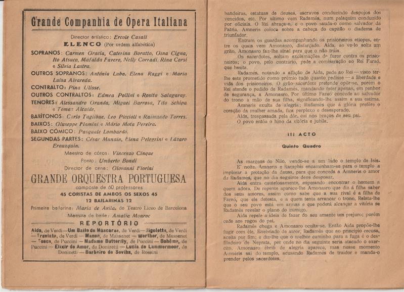 <span><p>Programa de temporada “Grande Companhia de �pera Italiana” no Coliseu de Lisboa em 1943. Programa-argumento do Coliseu dos Recreios de Lisboa com pre�o inscrito na capa. Custava 1 escudo e 50 centavos.</p></span>
