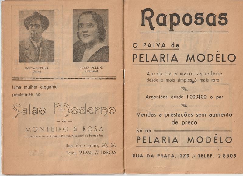 <span><p>Programa de temporada “Grande Companhia de �pera Italiana” no Coliseu de Lisboa em 1943. Programa-argumento do Coliseu dos Recreios de Lisboa com pre�o inscrito na capa. Custava 1 escudo e 50 centavos.</p></span>
