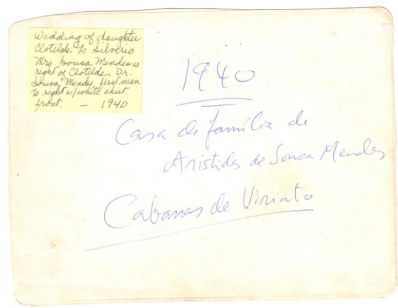 <span><p>Casamento de Clotilde Sousa Mendes</p></span>