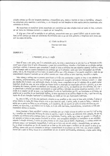 <span><p>Folheto informativo interno da CDE para dar instru��es aos militantes, n�o sendo de distribui��o p�blica. Menciona o MFA e as perspectivas para o 25 de Abril. Apresenta uma circular do Movimento dos Oficiais.</p></span>
