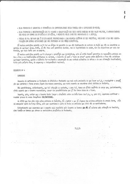 <span><p>Folheto informativo interno da CDE para dar instru��es aos militantes, n�o sendo de distribui��o p�blica. Menciona o MFA e as perspectivas para o 25 de Abril. Apresenta uma circular do Movimento dos Oficiais.</p></span>