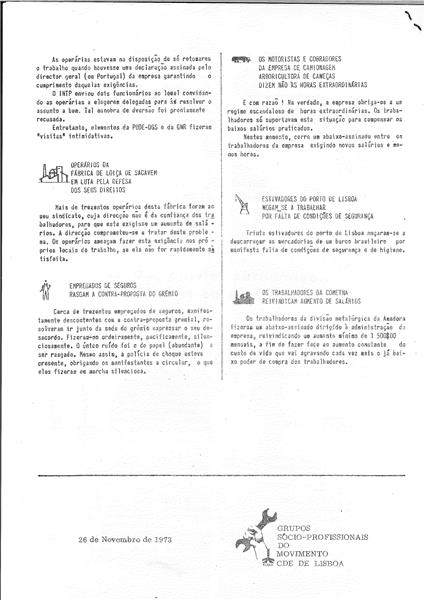 <span><p>Folheto informativo de distribui��o p�blica com informa��o sobre as lutas dos trabalhadores e o direito � greve.</p></span>