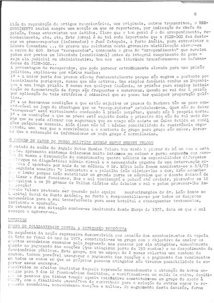 <span><p>Circular de distribui��o p�blica, de 9 de Maio de 1973, sobre as pris�es feitas e a repress�o da DGS, inclusivamente nas Col�nias, com campos de concentra��o. Fala sobre a Guerra Colonial e os Movimentos de Liberta��o das Col�nias.</p></span>