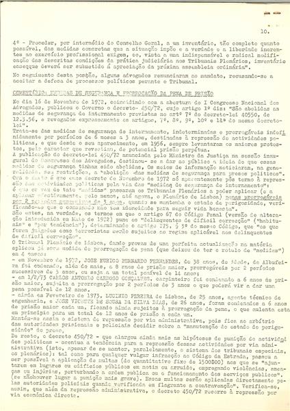 <span><p>Circular de distribui��o p�blica, de 9 de Maio de 1973, sobre as pris�es feitas e a repress�o da DGS, inclusivamente nas Col�nias, com campos de concentra��o. Fala sobre a Guerra Colonial e os Movimentos de Liberta��o das Col�nias.</p></span>