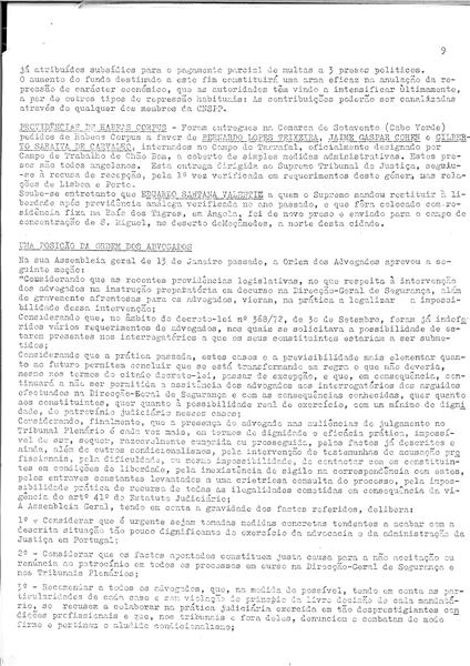 <span><p>Circular de distribui��o p�blica, de 9 de Maio de 1973, sobre as pris�es feitas e a repress�o da DGS, inclusivamente nas Col�nias, com campos de concentra��o. Fala sobre a Guerra Colonial e os Movimentos de Liberta��o das Col�nias.</p></span>