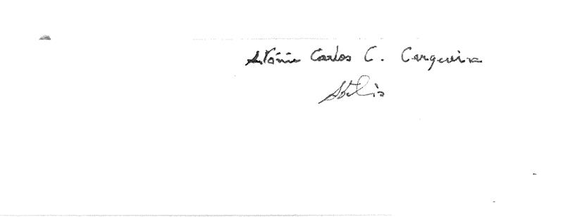 <span><p>Cart�o de congressista do 3� Congresso de Oposi��o Democr�tica com assinatura.</p></span>