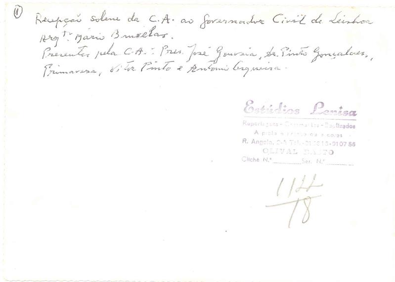 <span><p>Recep��o solene da C.A</p></span>