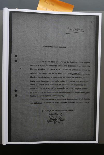 <span><p>Compila��o de documentos sobre o pai, Fernando Valverde (processos da pris�o, 1947 e 1967). Os documentos originais na Torre do Tombo.</p></span>