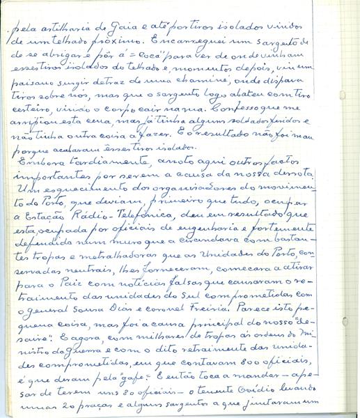 <span><p>Caderno de apontamentos - Movimento revolucion�rio do Porto de 3 de Fevereiro de 1927. Nota sobre as suas causas e motivos da sua derrota.</p></span>