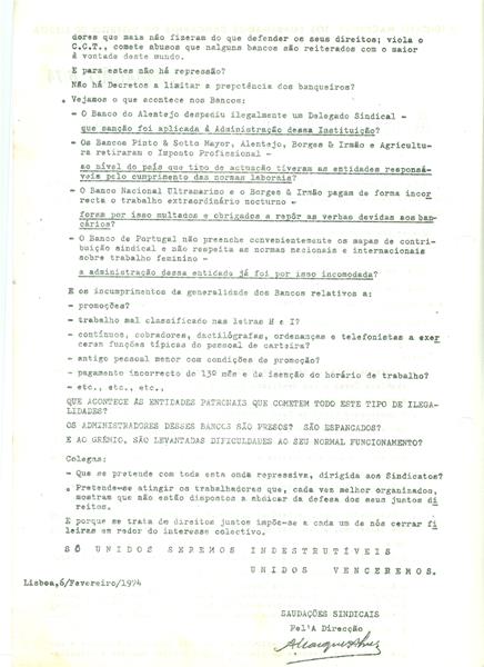 <span><p>Boletim do sindicato dos banc�rios com um cartoon a denunciar as conversas em fam�lia.</p></span>