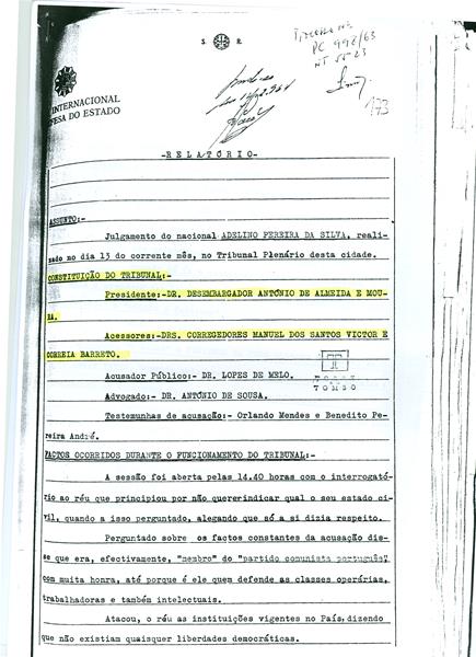<span><p>V�rios documentos relativos � pris�o e casamento de Adelino Pereira da Silva: ficha individual da PIDE, boletim de casamento e carimbos de apresenta��o de Adelino Pereira Silva e da esposa.</p></span>