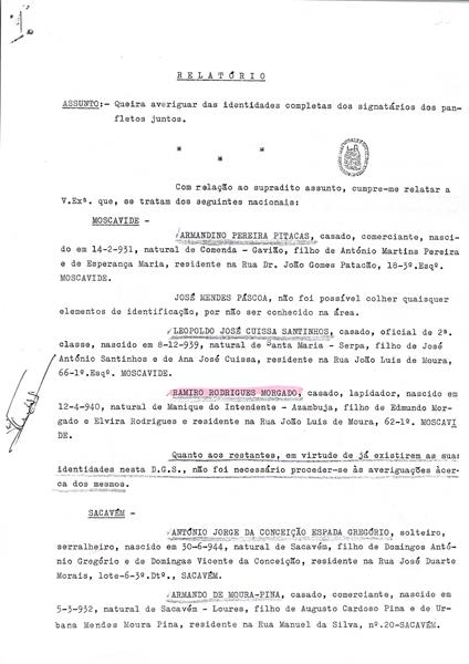 <span><p>Partes do processo de Raimundo Rodrigues Morgado. O processo est� incompleto e est� misturado com considera��es pr�pria do contribuinte. H� uma narra��o da pris�o do contribuinte.</p></span>