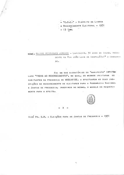 <span><p>Partes do processo de Raimundo Rodrigues Morgado. O processo est� incompleto e est� misturado com considera��es pr�pria do contribuinte. H� uma narra��o da pris�o do contribuinte.</p></span>
