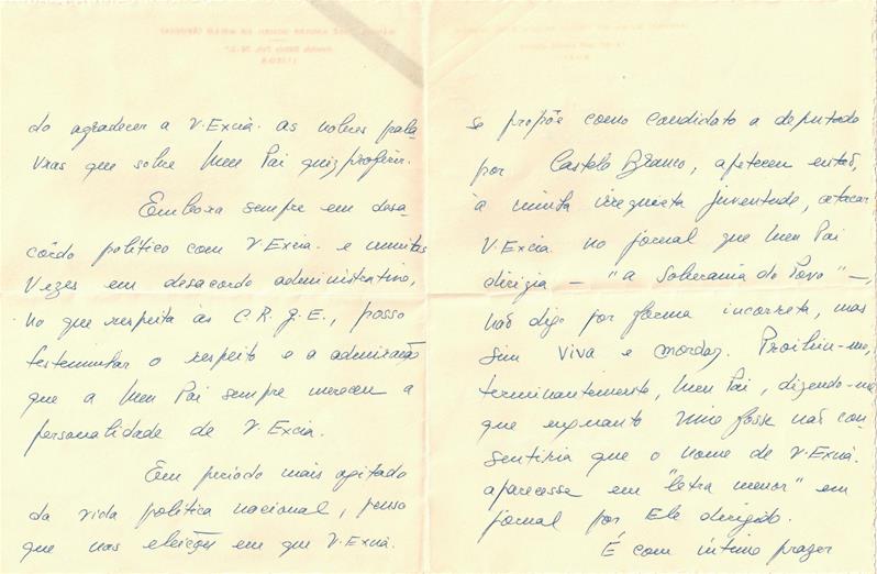 <span><p>Carta de Manuel Jos� Archer Homem de Mello para Francisco Cunha Leal, 2 de Abril de 1954.</p></span>