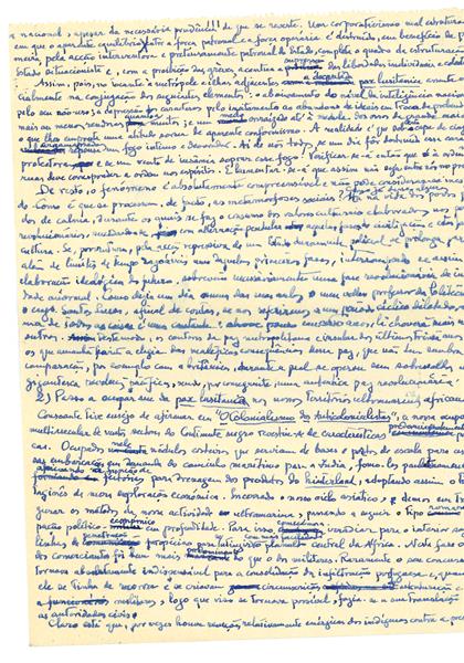 <span><p>Texto manuscrito intitulado “A trag�dia de Angola” de Francisco Cunha Leal, s.d.</p></span>