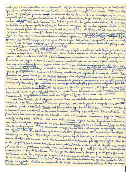 <span><p>Texto manuscrito intitulado “A trag�dia de Angola” de Francisco Cunha Leal, s.d.</p></span>