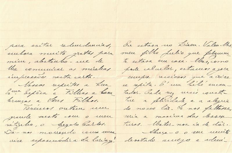 <span><p>Carta de Bernardino Machado para Francisco Cunha Leal, Porto, 7 de Maio de 1940, 3 p�ginas.</p></span>