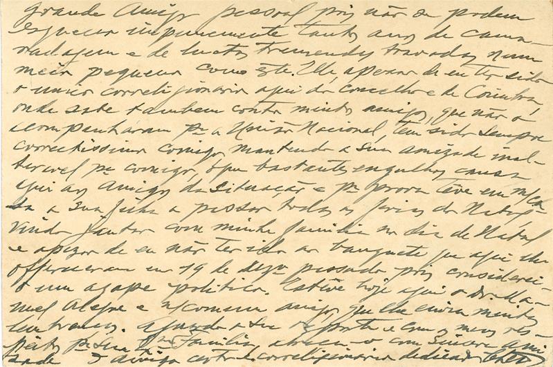 <span><p>Carta de Manuel G. de Castelo Le�o. N�o tem destinat�rio, 10 de Janeiro de 1933, 2 p�ginas.</p></span>