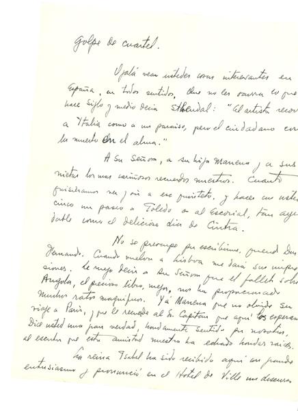 <span><p>Conjunto de correspond�ncia de Eduardo Santos para Francisco Cunha Leal:
1 ? 1 telegrama de Lisboa para Paris, 6 de Fevereiro de 1957. 1 p�gina.
2 ? 1 carta, Paris, 10 de Abril de 1957. 3 p�ginas
3 ? 1 carta, Paris 4 de Abril de 1958, 2 p�ginas.
4 ? 1 carta, Paris, 28 de Maio 1958, 2 p�ginas.
5 ? um conjunto de 3 p�ginas de correspond�ncia. As cartas est�o incompletas. Somente 1 carta tem data (Paris, 19 de Outubro de 1959).</p></span>