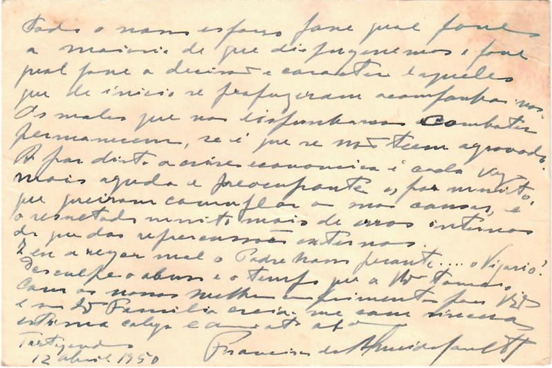 <span><p>Postal de Francisco de Almeida Santos</p></span>