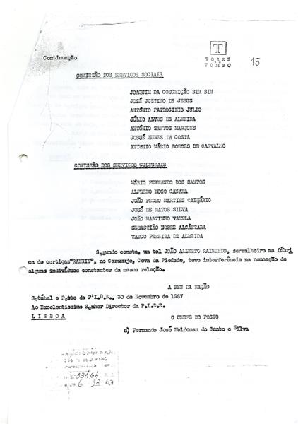 <span><p>Relat�rio interno da PIDE sobre a Cooperativa Piedense.</p></span>