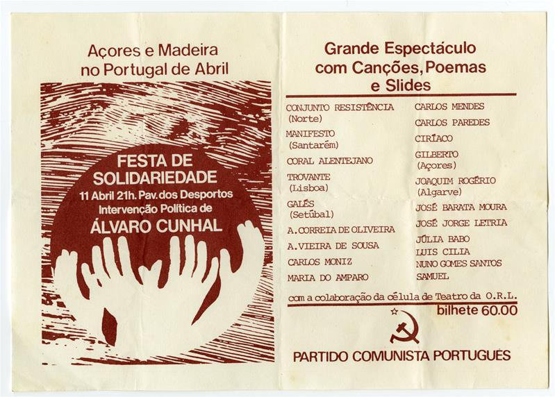 <span><p>Folhetos, panfletos e cartazes doados ao Museu do Aljube.</p></span>