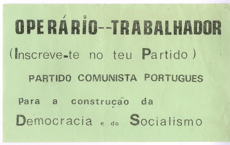 <span><p>Folhetos, panfletos e cartazes doados ao Museu do Aljube.</p></span>