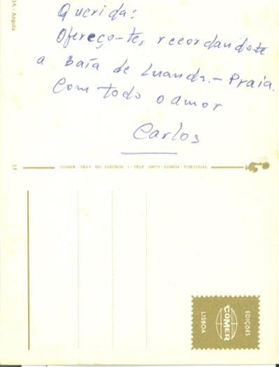 <span><p>Postais enviados � namorada, de Angola</p></span>
