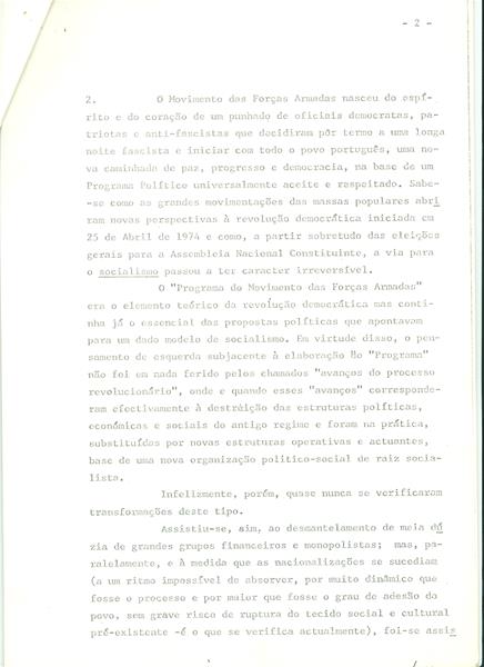 <span><p>Documento dos nove de 7 de Agosto de 1975. Documentos originais. Este documentos tem um despacho assinado por Vargas Cardoso, Secret�rio do Conselho da Revolu��o.</p></span>