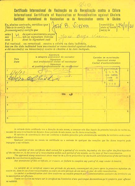 <span><p>Boletins de vacinas.</p></span>