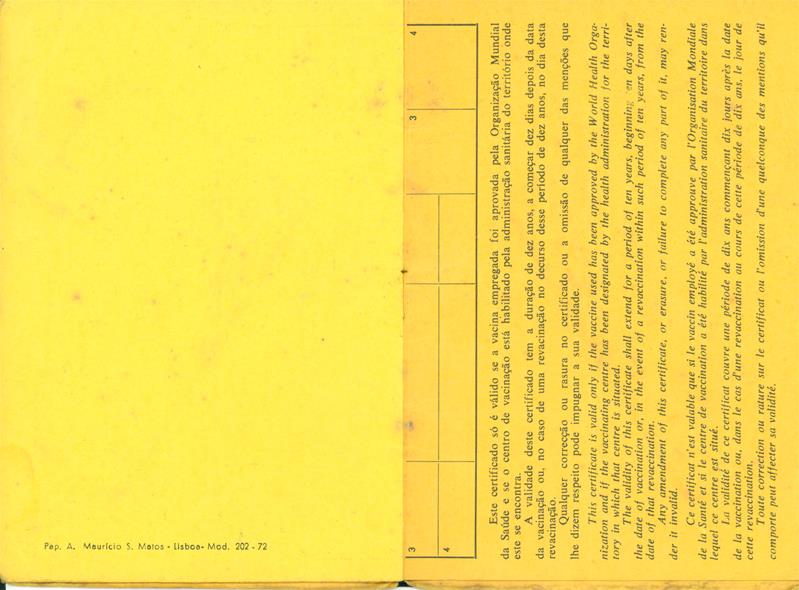 <span><p>Boletins de vacinas.</p></span>