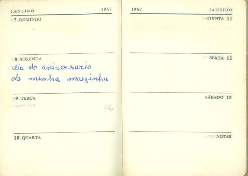 <span><p>Caderno di�rio que o marido da D. Mariana mantinha durante a sua estada na Guerra 1961-62.</p></span>