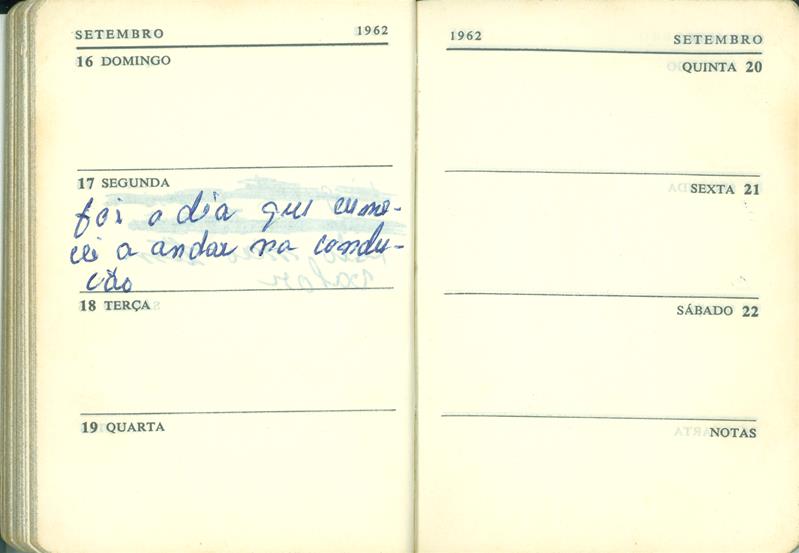 <span><p>Caderno di�rio que o marido da D. Mariana mantinha durante a sua estada na Guerra 1961-62.</p></span>