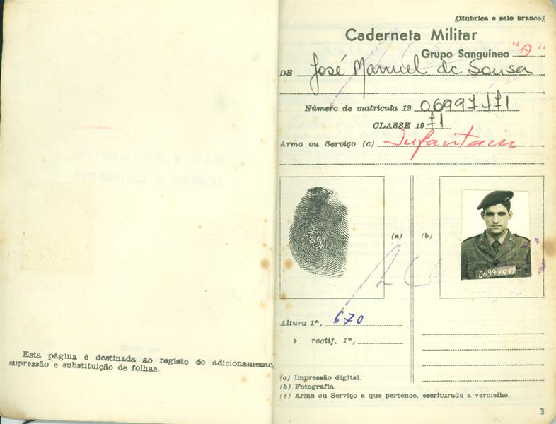 <span><p>Caderneta militar.</p></span>