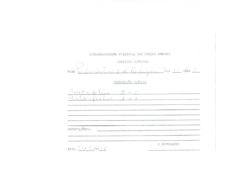 <span><p>Telegrama do regimento de infantaria de Set�bal que indica que a deten��o foi ordenada pelo COPCON. Resposta ao processo por parte do pr�prio com a sua defesa.</p></span>