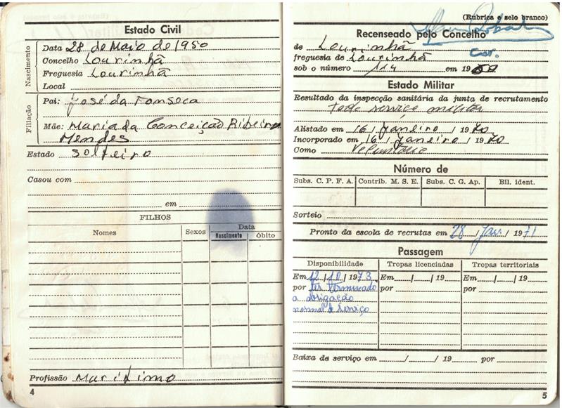 <span><p>Caderneta militar</p></span>