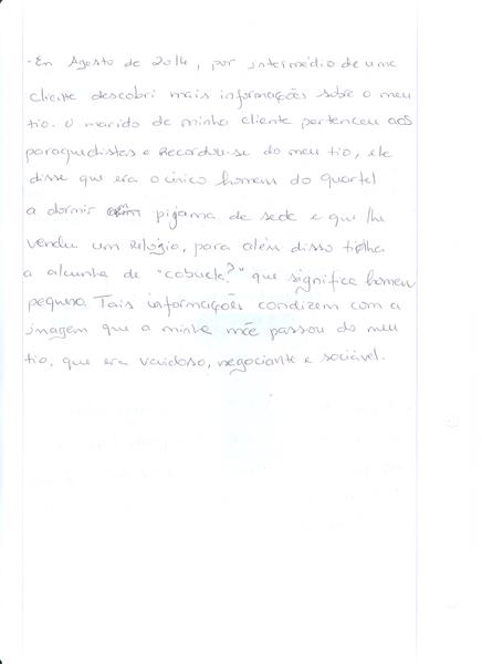 <span><p>Fotografia do tio paterno Narciso Fortes Romero que morreu em �frica, em cabinda (Angola), solteiro, sem filhos. Data da morte 6 de janeiro de 1966. Sepultado no Alto de S�o Jo�o num jazigo e conjunto de informa��es do arquivo hist�rico militar.</p></span>
