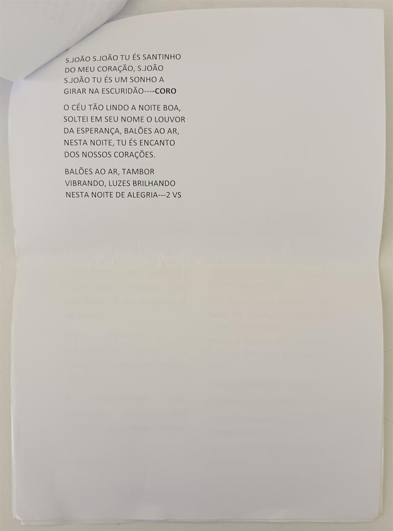 <span><p>Conjunto de letras de can��es t�picas da Marcha de S�o Jo�o.</p></span>