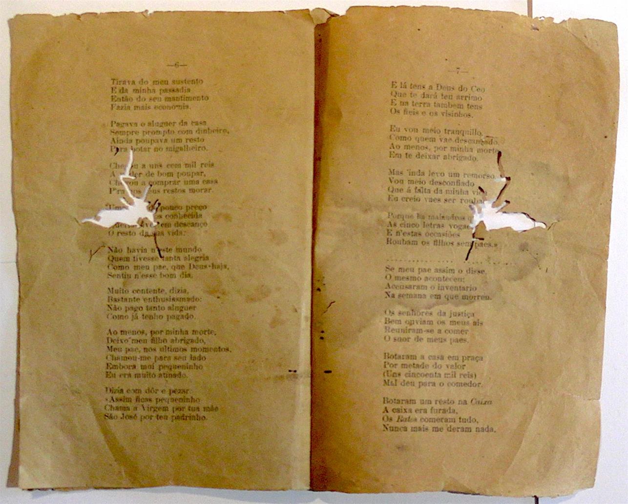 <span><p>Folheto de 1913 com a transcri��o dos versos orais do "Feiticeiro do Norte", neste caso O Lavrador</p></span>