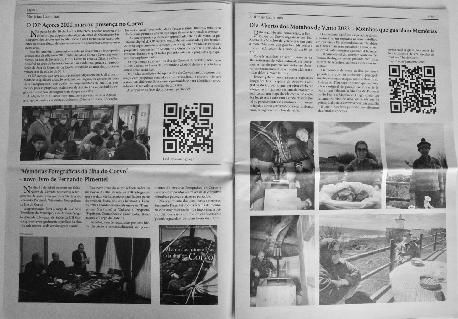 <span><p>Edi��o n� 3 do jornal Tramela Aberta, uma publica��o da Associa��o Corvo Vivo iniciada em Novembro de 2021. O jornal � composto por v�rias r�bricas relativas a mem�rias da ilha, divulga��o de atividades da associa��o e de outros projetos culturais da ilha e arquip�lago, e algumas curtas not�cias sobre a atualidade.</p></span>