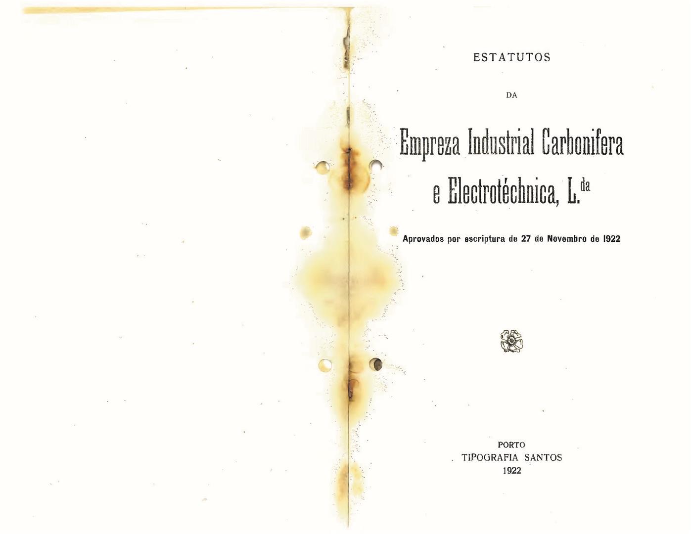 <span><p>Estatutos da Empreza Industrial Carbonifera e Electrot�chnica, Lda.</p></span>