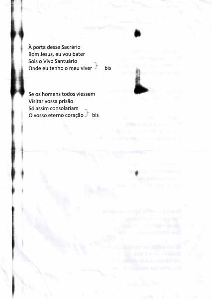 <span><p>C�nticos das Almas, poema/can��o que se entoa no per�odo da Quaresma, durante a Encomenda��o das Almas.
No in�cio eram s� as duas primeiras estrofes, mais tarde foram adicionadas as seguintes e assim se tem mantendo at� agora.</p></span>