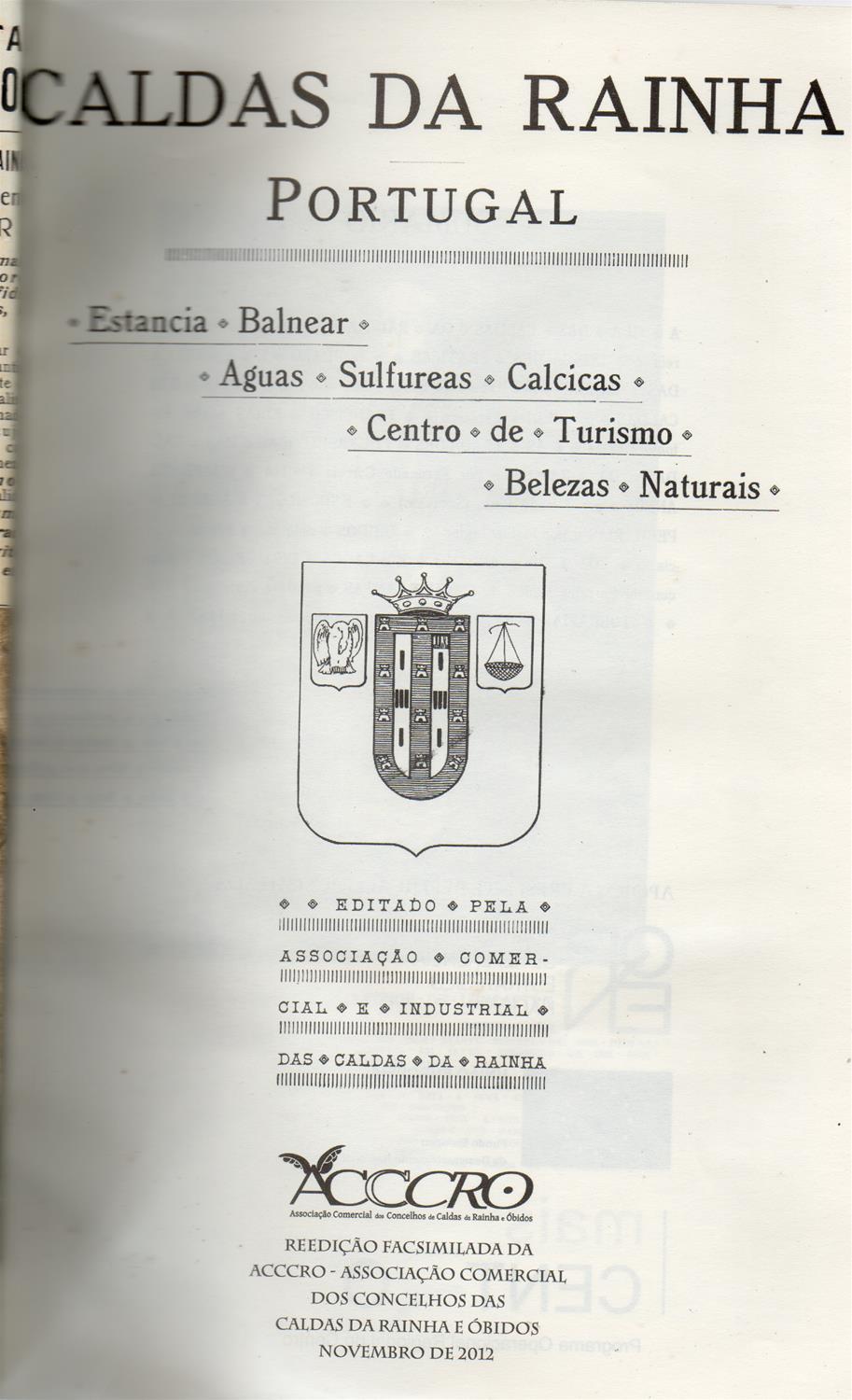 <span><p>Revista Caldas da Rainha Portugal de 1923. Esta revista foi facsimilada pela ACCCRO (Associa��o Comercial dos Concelhos das Caldas da Rainha e �bidos) em Novembro de 2012. Esta revista faz publicidade da regi�o. Nas p�ginas 22 e 23 � publicado um texto do Coronel Ferreira Madail denominado “Foz do Arelho e Lagoa de �bidos”. Foram digitalizadas a capa e a folha de rosto.</p></span>